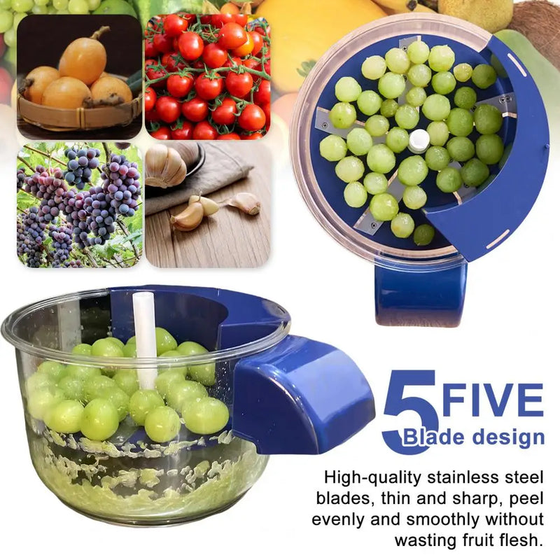 Rust-Proof Stainless Steel Kitchen Peeler Electric Grape Peeling Machine Home Use Fruit Peeler