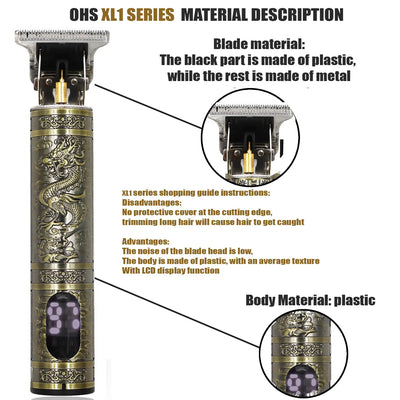 ماكينة قص الشعر T9 لإصلاح اللحية وحلاقة شعر الجسم وقص الشعر وماكينة قص الشعر الكهربائية للرجال وماكينة حلاقة 0 مم