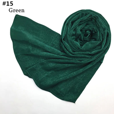 Women's Silk-like Satin Scarf Solid Color Thick Closed Toe Shawl Scarf Factory Direct Supply