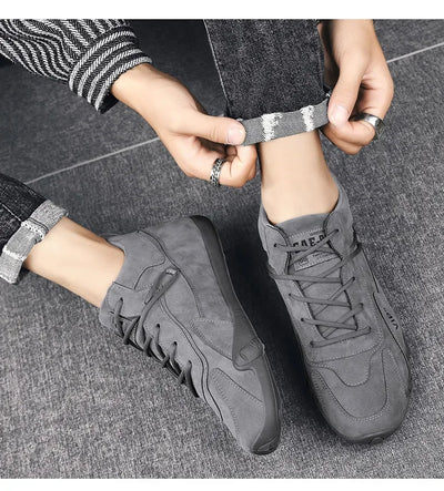 أحذية الكاحل للرجال ربيع 2025 أحذية رياضية كاجوال للرجال غير قابلة للانزلاق باللون الكاكي أحذية عمل رجالية أحذية قصيرة أحذية بدون كعب برباط أحذية زاباتيلاس للرجال