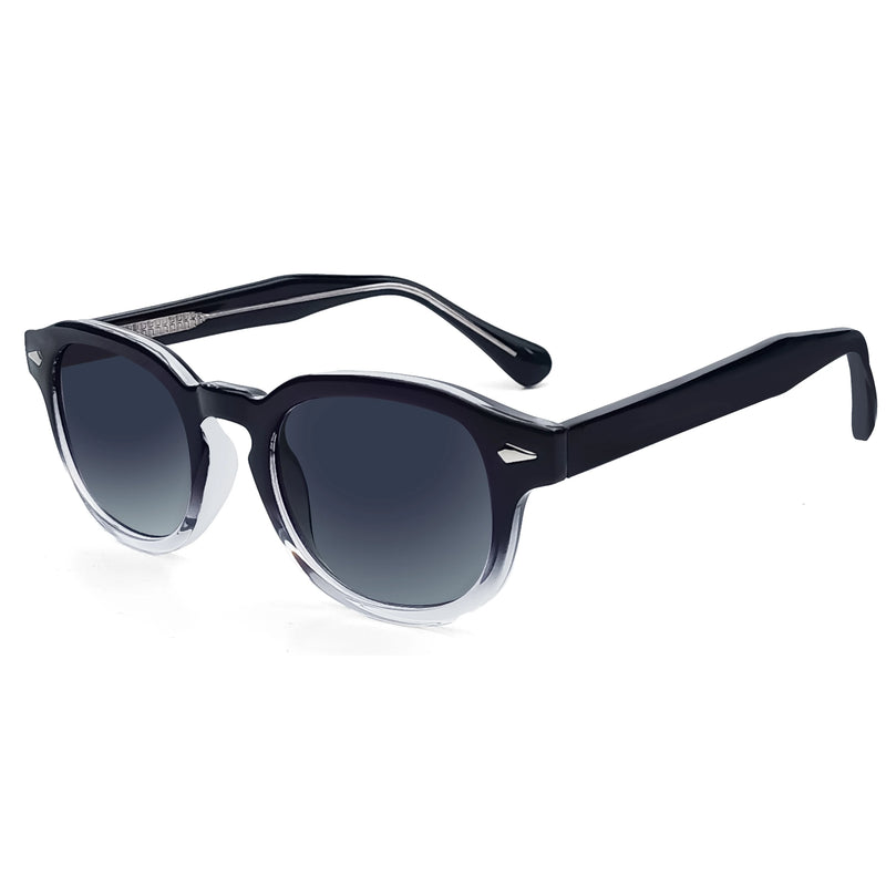 نظارة شمسية CATERSIDE الرجالية المستديرة ذات الإطار المعدني من حمض البروبيونيك مع دبوس معدني فاخر للنساء نظارات شمسية رياضية وترفيهية للحفلات UV400