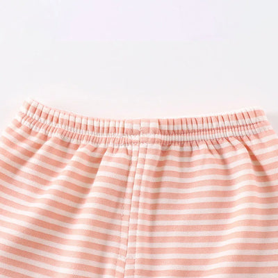 مجموعة ملابس دافئة للأطفال مبطنة بالصوف للأطفال الأولاد والبنات ملابس داخلية مخططة مجموعة ملابس نوم مثالية للمنزل بيجامات الخريف والشتاء