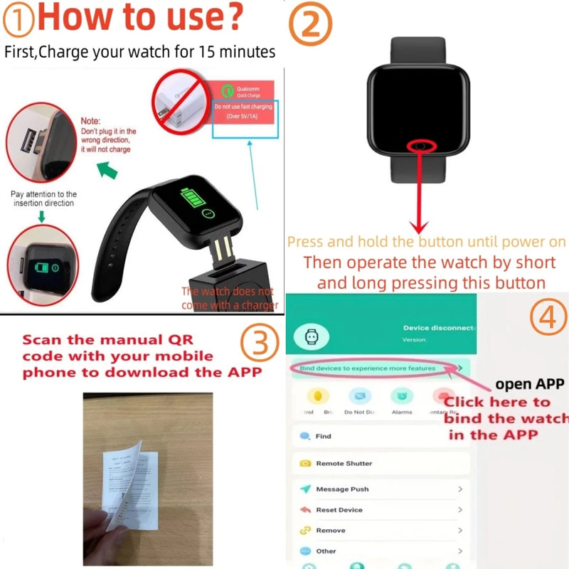 ساعة ذكية للنساء والرجال معصم متصلة بالبلوتوث ومشغل موسيقى ولياقة بدنية وسوار رياضي لمراقبة النوم وساعات رقمية