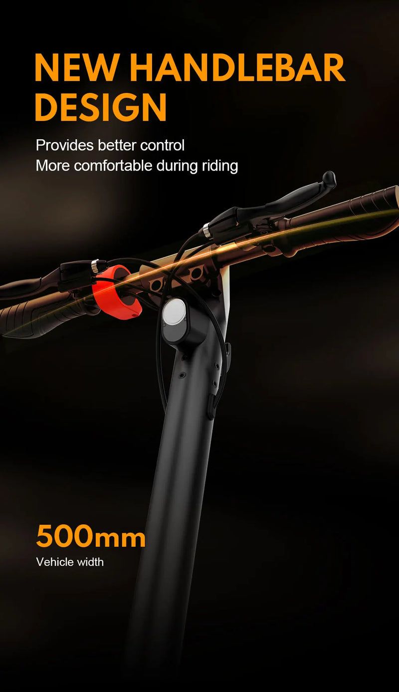 سكوتر كهربائي للبالغين HUANCI X9، 15.6 أمبير/ساعة، 550 واط، 48 فولت، 40 كم/ساعة، سكوتر كهربائي قابل للطي، 10 بوصات، لوح تزلج كهربائي