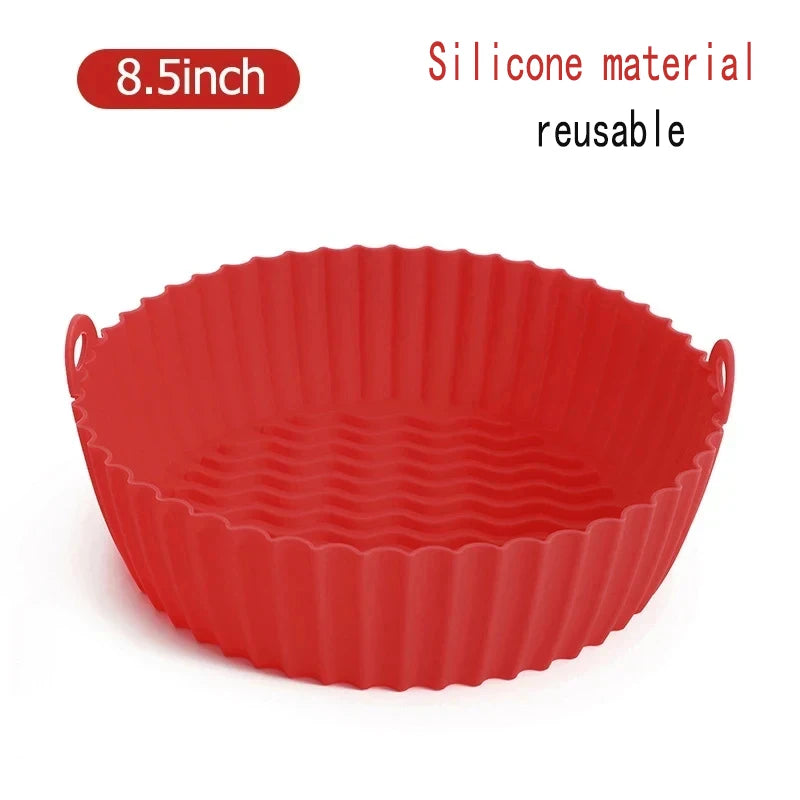 50 قطعة من ورق المقلاة الهوائية القابل للاستخدام مرة واحدة، ورق غير لاصق للخبز، بطانات ورق المقلاة الهوائية المستديرة، ملحقات ورقية للمطبخ