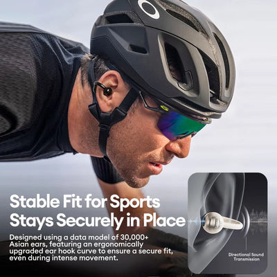 سماعة لينوفو LP25 OWS بلوتوث 5.4 لاسلكية، عمر بطارية طويل، سماعة رأس للألعاب مزودة بخاصية إلغاء الضوضاء، ستيريو عالي الدقة مع ميكروفون