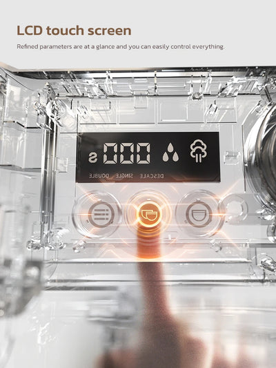 ماكينة صنع قهوة HiBREW بنظام الغلاية المزدوجة Barista Pro 20Bar من حبوب البن إلى الإسبريسو مع مجموعة كاملة للمقهى والفندق والمطعم H7A