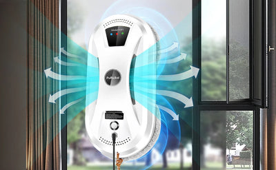 روبوت تنظيف النوافذ المنزلية من PuRuiKai، مكنسة كهربائية ذكية لتنظيف زجاج النوافذ بمفتاح واحد