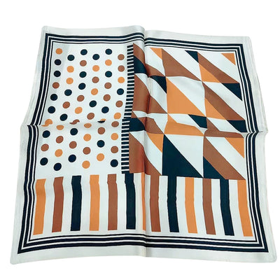 وشاح مربع نسائي من حرير التوت الخالص 100% مطبوع عليه رباط رأس ووشاح فاخر لزينة الشعر النسائية وأوشحة باندانا نسائية 53 سم