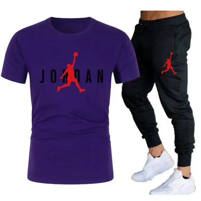 مجموعة ملابس رياضية رجالية صيفية الأكثر مبيعًا في عام 2025، مكونة من تي شيرت وبنطلون وبنطلون رياضي كاجوال للياقة البدنية وقميص وبنطلون رياضي وأزياء الهيب هوب - مجموعات رجالية -
