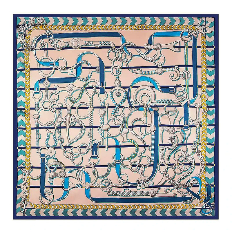 وشاح مربع نسائي من حرير التوت الخالص 100% مطبوع عليه رباط رأس ووشاح فاخر لزينة الشعر النسائية وأوشحة باندانا نسائية 53 سم