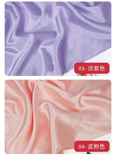 قماش ساتان كريستالي لامع سميك وثقيل بالمتر للملابس والفساتين وديكورات هانفو وقماش الخياطة اليدوي بلون أزرق سادة ومضاد للتجاعيد