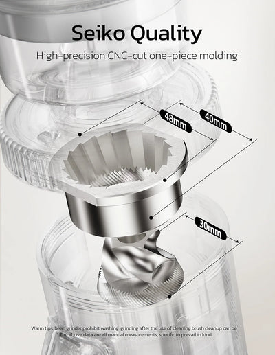 مطحنة قهوة كهربائية مخروطية صغيرة محمولة من HiBREW G5 مقاس 48 مم، مطحنة حبوب قهوة للمطبخ للإسبريسو والقهوة التركية