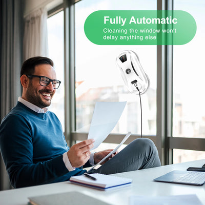 روبوت تنظيف النوافذ المنزلية من PuRuiKai، مكنسة كهربائية ذكية لتنظيف زجاج النوافذ بمفتاح واحد