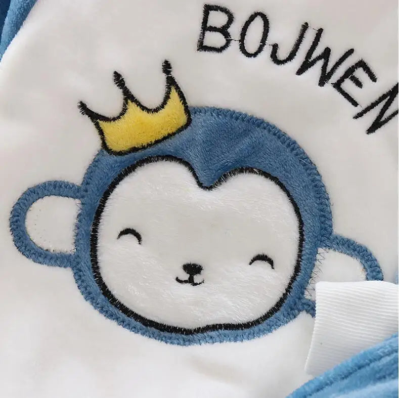 طقم بيجامات للأولاد من الصوف المرجاني بالإضافة إلى ملابس منزلية مخملية سميكة من الفلانيل للأطفال بدلة نوم شتوية دافئة مكونة من قطعتين بدلة بناتي