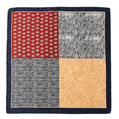 وشاح حريري مربع فاخر مطبوع باللون الأصفر بتصميم ريترو جديد لعام 2025 مصنوع من حرير التوت بنسبة 100% من فور سيزونز