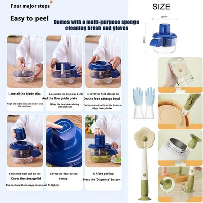 آلة تقشير أوتوماتيكية، مقشرة كهربائية للثوم، أداة إزالة قشر الطماطم الكرزية للفواكه، أداة مطبخ فعالة لتقشير الفواكه