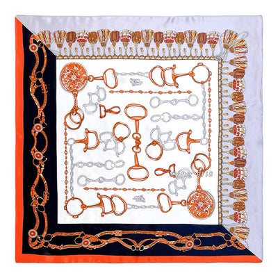 وشاح مربع نسائي من حرير التوت الخالص 100% مطبوع عليه رباط رأس ووشاح فاخر لزينة الشعر النسائية وأوشحة باندانا نسائية 53 سم