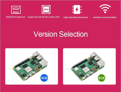 لوحة تطوير Raspberry Pi 5 بسعة 4 جيجابايت/8 جيجابايت ومجموعة برامج LINUX وبرمجة الذكاء الاصطناعي للكمبيوتر واللوحة الأم Raspberry Pi 5 بسعة 4 جيجابايت/8 جيجابايت