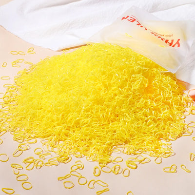 500/1000/2000 قطعة من أربطة الشعر المطاطية الملونة للاستخدام مرة واحدة للفتيات، وربطات الشعر للأطفال، وربطات ذيل الحصان، وإكسسوارات شعر الأطفال