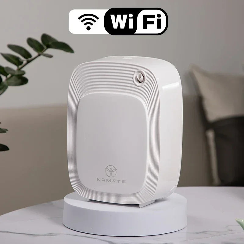 NAMSTE 1000m³ موزع كهربائي للزيوت العطرية، جهاز معطر جو أوتوماتيكي للمنزل، أبيض/أسود