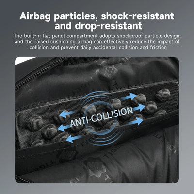 حقائب كتف من Tigernu للرجال، حقائب رسول، حقائب كروسبودي من مادة TPU، حقيبة أنيقة للرجال لأجهزة iPad مقاس 9.7 بوصة، حقيبة سفر صغيرة بحزام