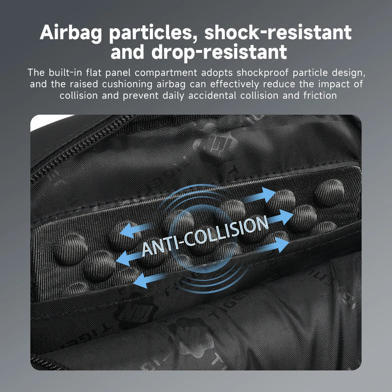 حقائب كتف من Tigernu للرجال، حقائب رسول، حقائب كروسبودي من مادة TPU، حقيبة أنيقة للرجال لأجهزة iPad مقاس 9.7 بوصة، حقيبة سفر صغيرة بحزام