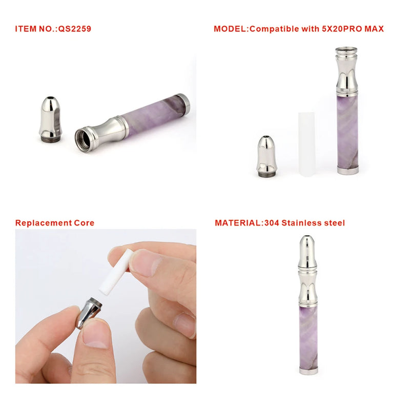 6 قطع من نكهات الزيوت العطرية المفضلة الخالية من الدخان للمساعدة على الإقلاع عن التدخين، لتخفيف القلق، جهاز العلاج بالروائح العطرية، عصا بديلة