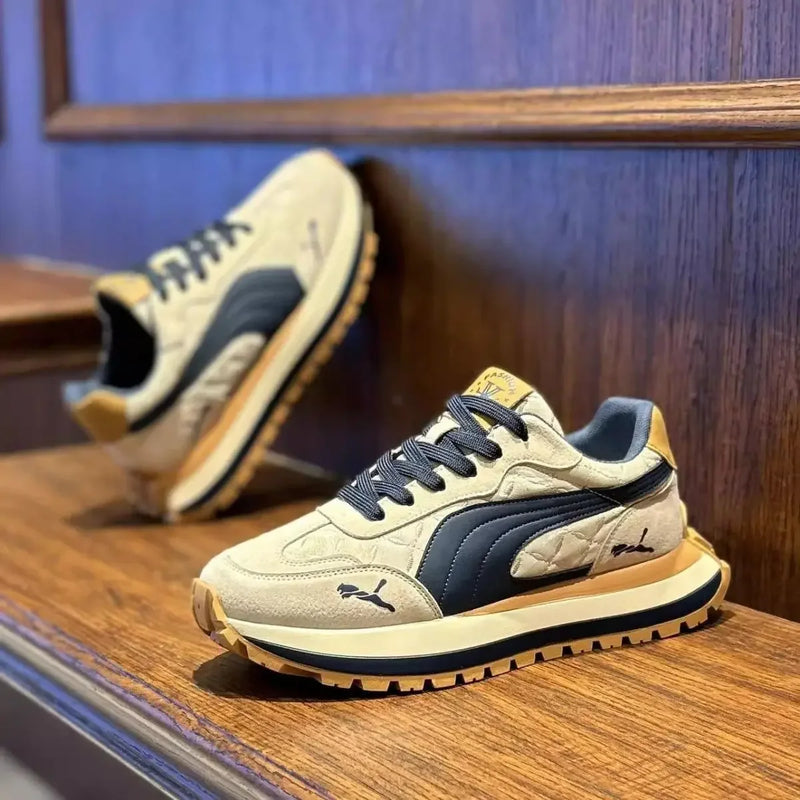 أحذية كاجوال للرجال أحذية رياضية صيفية كاجوال للرجال بنعل سميك ناعمة ومريحة غير قابلة للانزلاق أحذية لوحية عصرية للأنشطة الخارجية