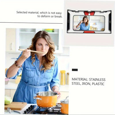 1pc Handheld Phone Stabilizer with Rotating Gimbal, Smartphone Micro Stand and Fill Light for Live Streaming/Photography Recording. Features Three Cold Shoe Mounts & Multiple 1/'10.16cm Extensions - Compatible w Apple Huawei