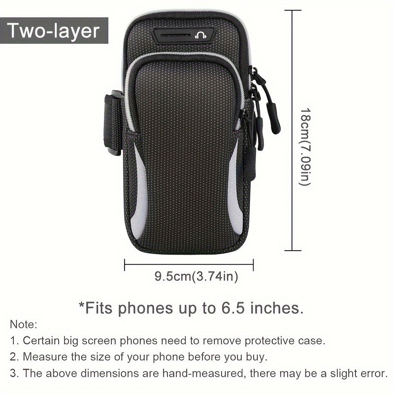 Outdoor Sports Armband - Universal Adjustable Sports Arm Case for Running, Hiking, Cycling, and Travel - Multi-Functional Mobile Phone Arm Bag