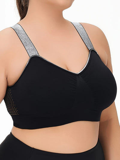 Middle Eastern Summer Thin Silvery Contrast High-End Bra Plus Size Breathable Women's Underwear Gathered Sports Lingerie with Extra Large Cups