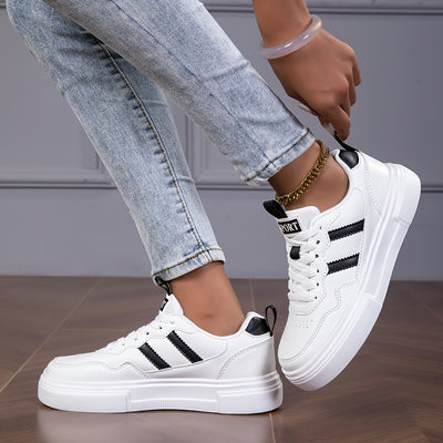 2025 New Casual Sports Shoes, Four-Season Couple Style Women's Flats, Premium Versatile White Sneakers