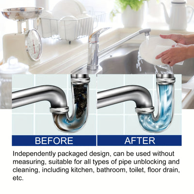 12pcs High-Quality Drain Cleaner - Powerful Kitchen Sink & Pipe Unclogging Powder, Safe for All Surfaces, Sewer Cleaning, Pipe Cleaning Powder