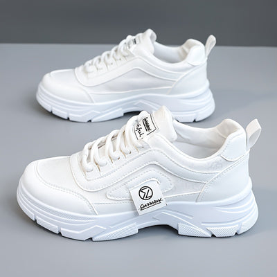 Women's Platform Sneakers, Fashion Lace Up Outdoor Shoes, Women's Comfortable Low Top Shoes