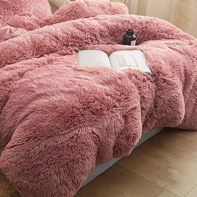 طقم غطاء لحاف فاخر من 3 قطع - غطاء سرير ناعم ومريح لجميع المواسم مصنوع من البوليستر بسحاب لغرفة النوم وغرفة الضيوف والمبيت