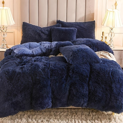 طقم غطاء لحاف فاخر من 3 قطع - غطاء سرير ناعم ومريح لجميع المواسم مصنوع من البوليستر بسحاب لغرفة النوم وغرفة الضيوف والمبيت