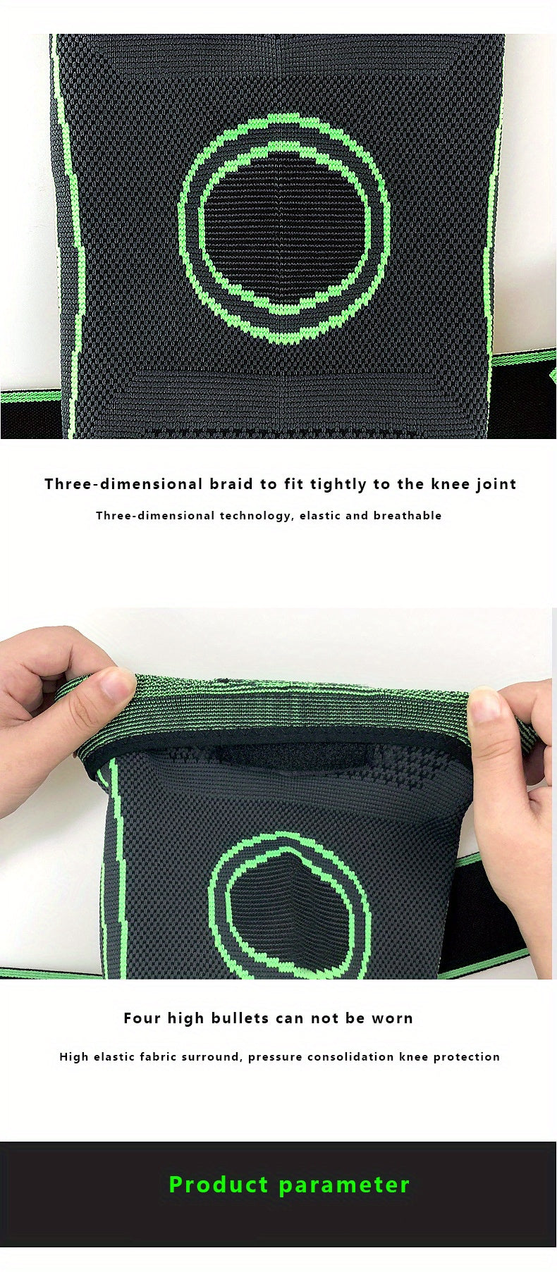 1pc Premium Breathable Compression Knee Brace - Advanced Joint Support for Sports, Gym & Hiking - Durable Protector with Enhanced Elasticity for Fitness, Weightlifting, and Mountaineering Adventures