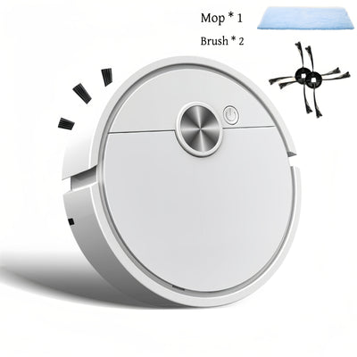 Ultra-Thin Smart Mini Robot Vacuum Cleaner - Battery-Powered, Compact Design for Hard-to-Reach Areas, Black, Efficient Filtration, Robot Floor Cleaning, Best Holiday Gift (Batteries Not Included)