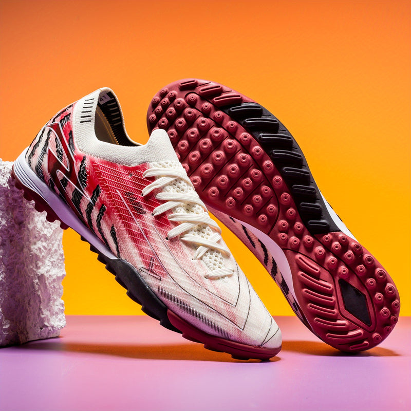 Professional TF Football Cleats for Men - All-Weather Anti-Slip Studs, Breathable Mesh Upper & Rubber Outsole, Durable Training & Competition Shoes for Indoor/Outdoor Soccer, Sports Footwear, Stylish Athletic Footwear, Cushio