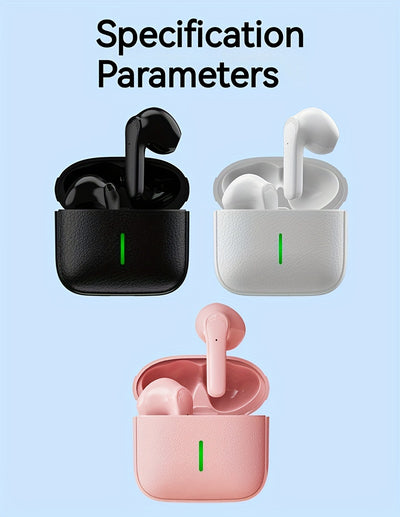 Wireless Earbuds with Long Battery Life, Mini Design, Dual Stereo Sound, Touch Control, Volume Control, Crystal Microphone, 180mAh Lithium Polymer Battery, Type-C Charging, Semi-Open Back Earcups, Non-Waterproof, Compatible w