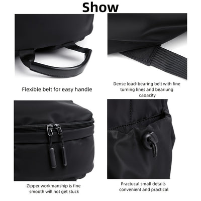 Men's Fashion Solid Color Simple Double Shoulder Backpack Lightweight Backpack Sports Travel Commuting Laptop Backpack Student Backpack