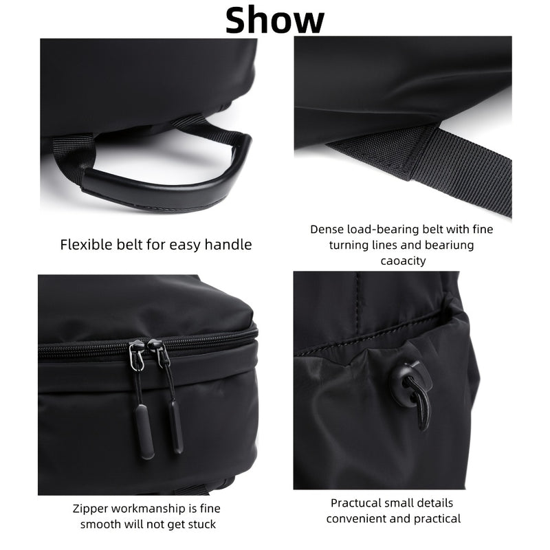 [Lightweight Double Shoulder Laptop Backpack] Men&