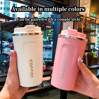 1pc Coffee Cup, Insulation And Cold Insulation Portable European High-end Exquisite Latte Cup For Men And Women, High-end Sense Portable Cup