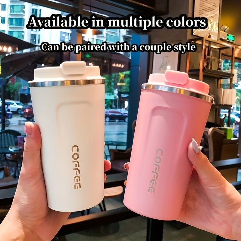 1pc Coffee Cup, Insulation And Cold Insulation Portable European High-end Exquisite Latte Cup For Men And Women, High-end Sense Portable Cup