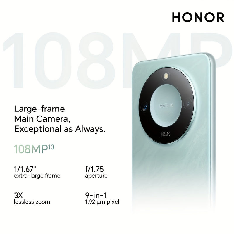 Honor X9c Smart-12+256GB 5G Smartphone with Mediatek Dimensity 7025 Ultra, 6.8-inch 120Hz OLED Display, 108MP Main Camera, 5800mAh Battery, Dual SIM, Ultra-Durable, 5G, 6.8-Inch Display, 120Hz Refresh, Android, Smartphones Fo