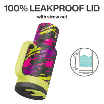 40oz Insulated Stainless Steel Tumbler with Dual Handles - Leakproof, PVC-Free, Perfect for Sports & Home Use