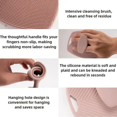 Elegant Men's Exfoliating Tool with Ergonomic Non-Slip Handle – Easy to Clean, Rinse Off Instantly, Battery-Free Design for Shower or Bath Use. A Must-Have Grooming Essential in Any Stylish Man’s Spa Experience—Includes