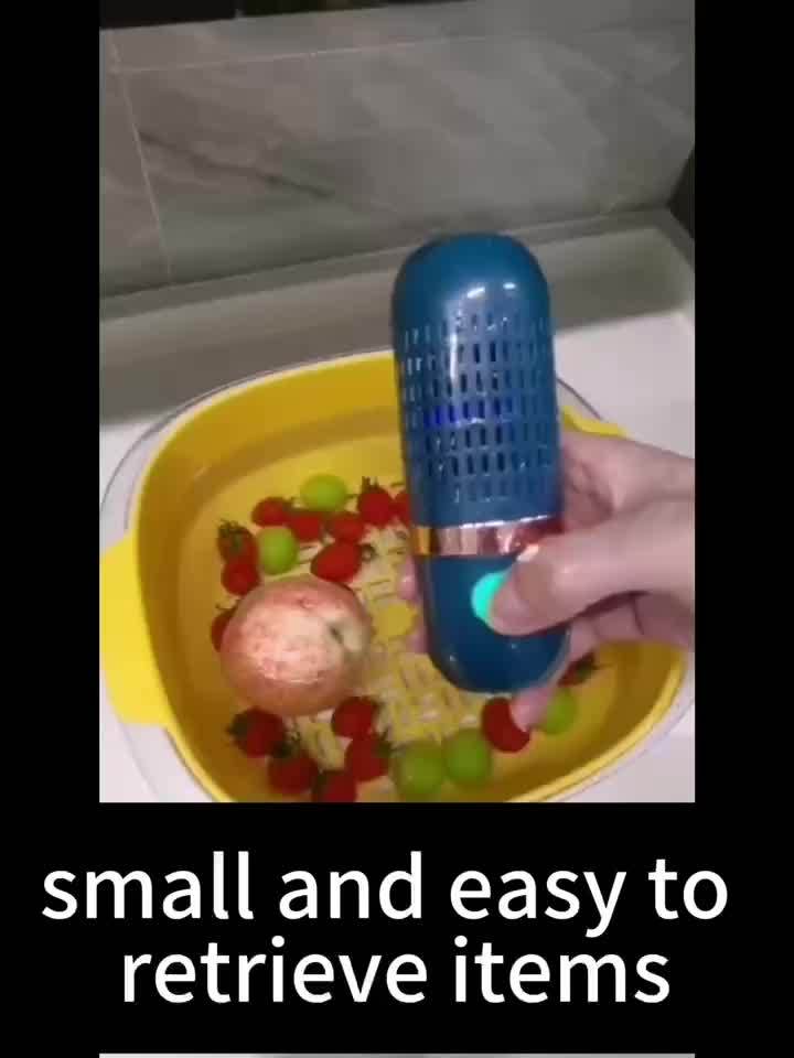 جهاز تنظيف الفواكه والخضروات، منظف الفواكه والخضروات، جهاز تنقية الطعام اللاسلكي USB، جهاز تنظيف لغسل الفواكه والخضروات والأرز واللحوم وأدوات المائدة (أزرق)