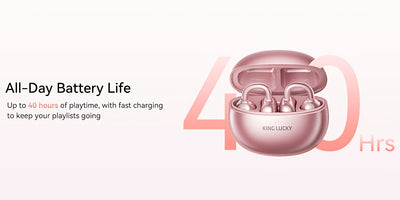 i121 Wireless Clip-On Headphones with Detachable Gemstone Earrings - 10mm Drivers, Hi-Res EQ Sound, Noise Cancellation, Clear Calls, Compatible with All Smartphones, Sports Workout & Halloween Gift, Headphones For Music, Work